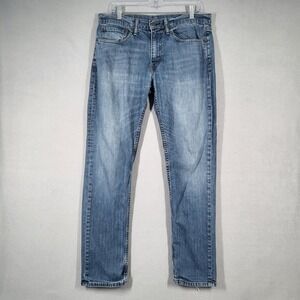 Levi's 511 Jeans Mens 34x32 Straight Leg Jeans Blue Cotton Blend Denim